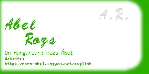 abel rozs business card